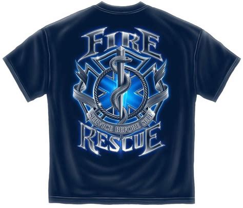 Shop top fashion brands novelty at amazon.com ✓ free delivery and returns possible on eligible purchases. FIRE RESCUE BLUE FIREFIGHTER- T-SHIRT | eBay