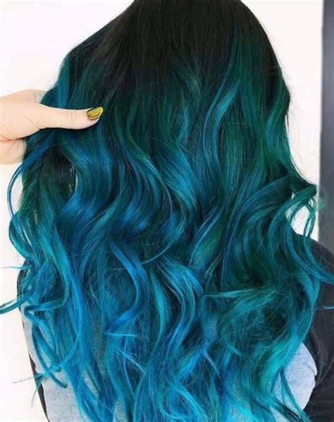 Mermaid Hair Of Deep Teals And Aqua Blue Colors Mermaid Hair Color