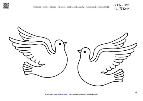 Download Coloring page Doves - Color picture of Doves