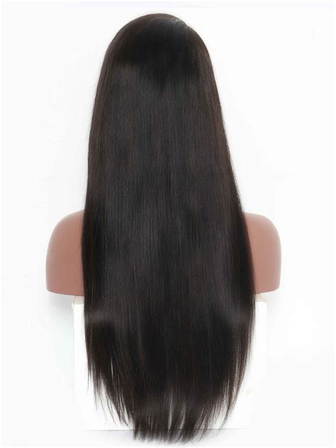 Womens Super Long Silky Straight 100 Remy Human Hair Wigs