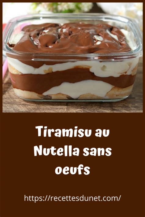 Tiramisu Au Nutella Et Mascarpone Prêt En 5 Minutes Recettes Du Net