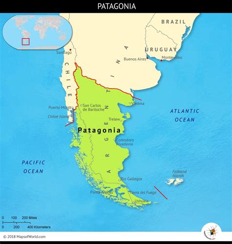 Patagonia South America Map Map Of The Usa With State Names