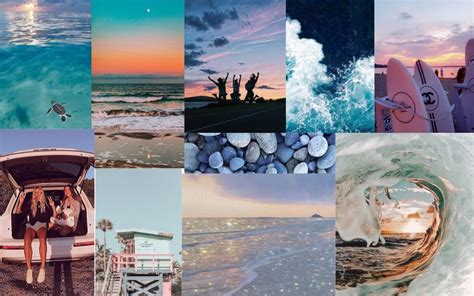 Please contact us if you want to publish a grunge aesthetic wallpaper on our site. beach vibe collage that can be used as an macbook ...