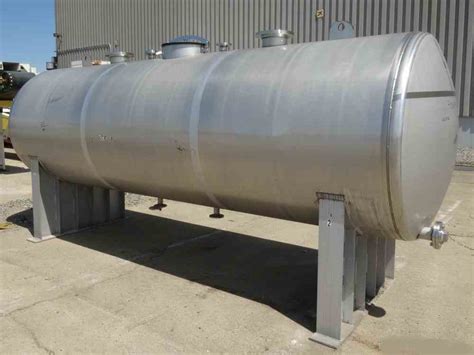 2200 Gal Horizontal 304 Stainless Steel Tank 15185 New Used And