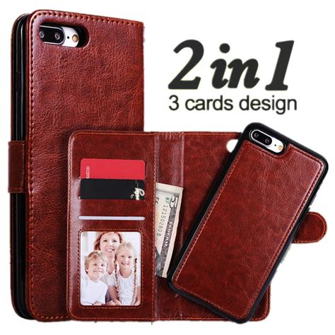Lancase For Iphone 8 Case Luxury Magnetic Wallet 2 In 1 Detachable Flip