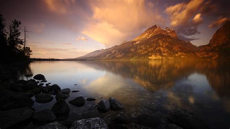 Beautiful Image Of Dawn Wallpaper Of Mountain Lake Imagebankbiz