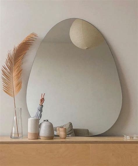 Asymmetrical Egg Mirror Home Decorirregular Mirroraesthetic Etsy