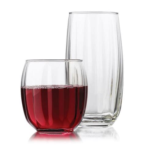 Libbey Samba 16 Pc Drinkware Glass Set Glass Wine Glass Wine Goblets