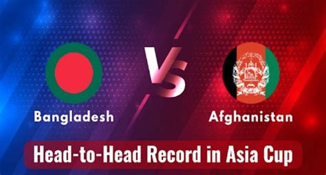 Afghanistan Vs Bangladesh Asia Cup Head To Head Records Stats