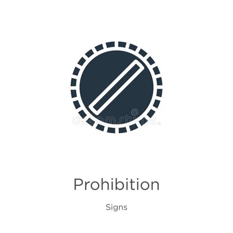 Prohibition Icon Vector Trendy Flat Prohibition Icon From Signs