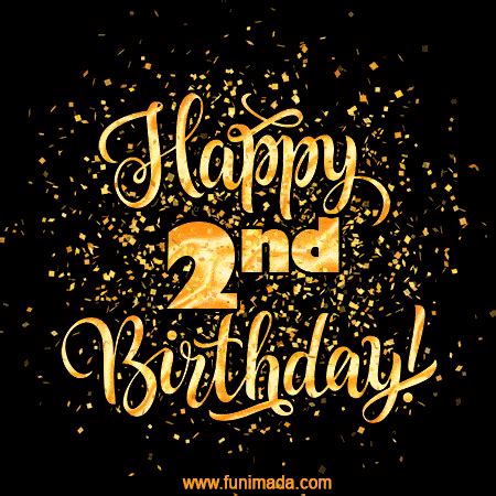 Gold Confetti Animation Loop Gif Happy Th Birthday Vrogue Co