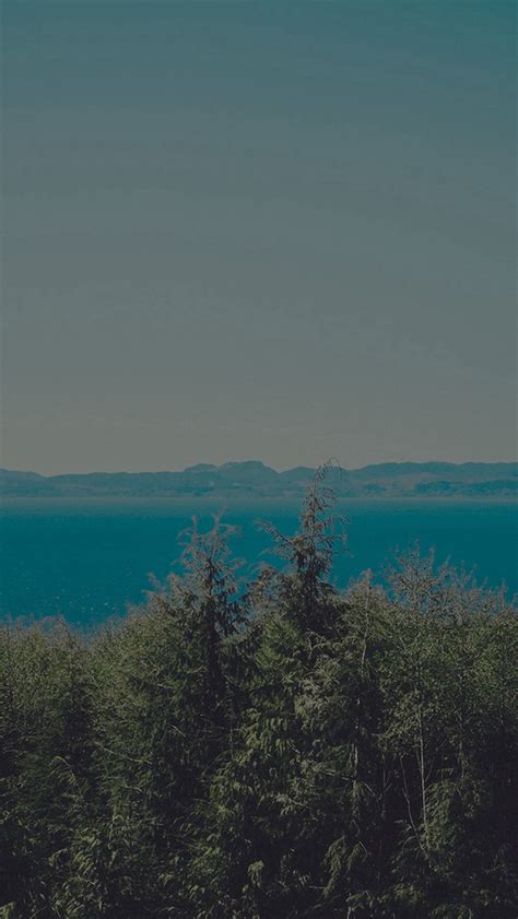 Wood Lake Blue Nature Water Dark Mountain Iphone Wallpapers Free Download