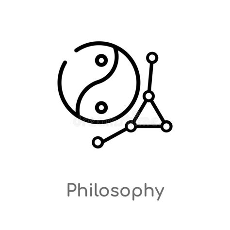 Outline Philosophy Vector Icon Isolated Black Simple Line Element