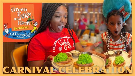 carnival cruise s green eggs and ham breakfast is back [carnival celebration] youtube