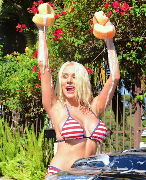 Courtney Stodden In Bikini Washing Her Car In Los Angeles 06 29 2020 Hawtcelebs