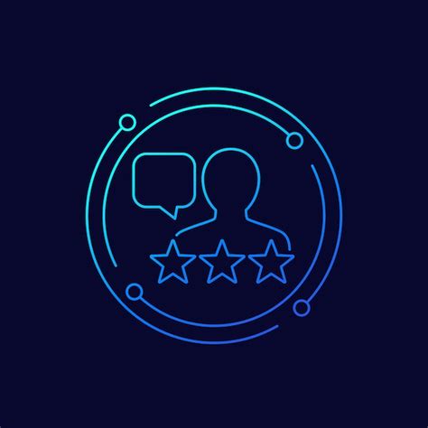 Premium Vector Customer Review And Feedback Icon Linear Design
