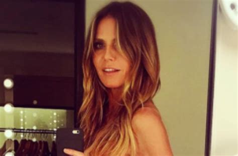 Heidi Klum Shares Topless Bathroom Selfie Another Day At The Office