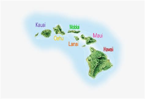 Hawaiian Islands Map Clip Art