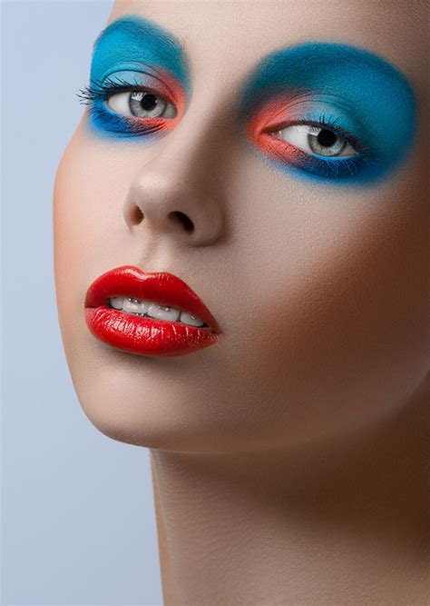 Blue And Red Make Up On Behance