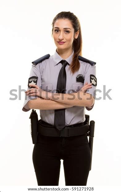 Young Woman Security Guard Stock Photo 591271928 Shutterstock