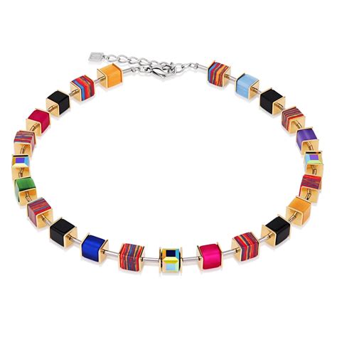 Poshmark makes shopping fun, affordable & easy! Coeur De Lion Multi Colour Geo Cube Collier Swarovski ...