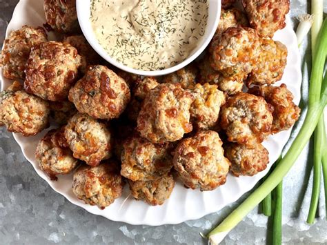 Creamy Ranch Sausage Balls Made With Cream Cheese