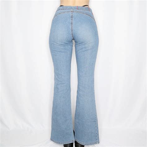 Vintage Y2k Guess Low Rise Lace Up Flare Jeans — Holy Thrift