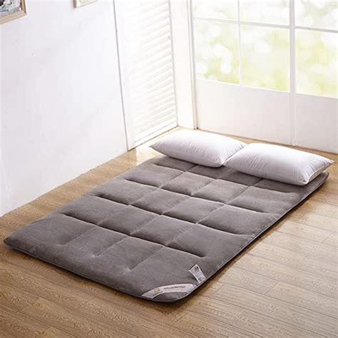 Colorfulmart Gray Grey Flannel Japanese Floor Futon Mattress Sleeping Pad Tatami Mat Japanese