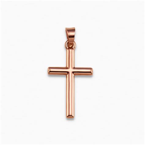 18ct Rose Gold Cross Pendant Crosses Cerrone Jewellers