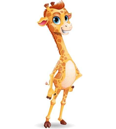 Cute Giraffe Cartoon Vector Character Graphicmama Cartoons Vector