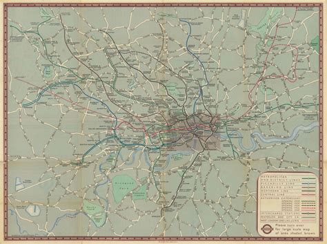 London Transport Underground Railway Map 1 1938 Old Vintage Plan Chart