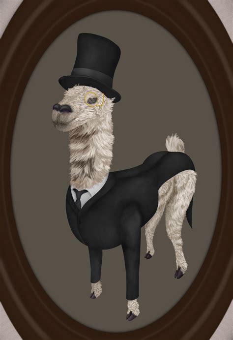 Fancy Llama In A Suit By Kritwanblue On Deviantart