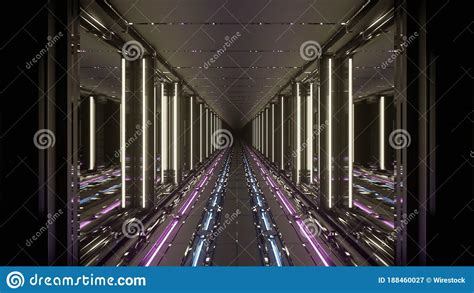 3d Rendering Illustration With Futuristic Sci Fi Techno Lights Creating