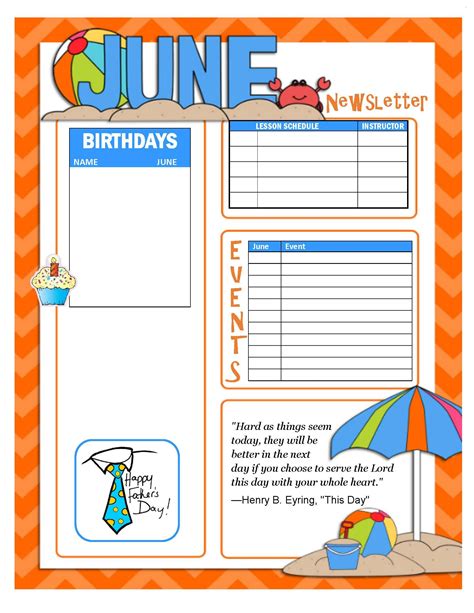 Free Printable Relief Society Newsletter Template Printable Templates