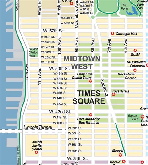 New York City Map New York City Manhattan Nyc Map