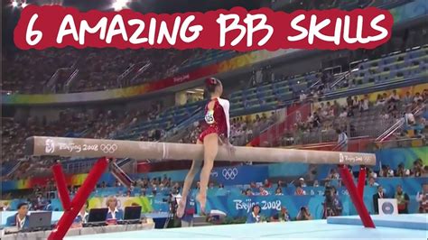 6 Amazing Balance Beam Skills Gymnastics Youtube