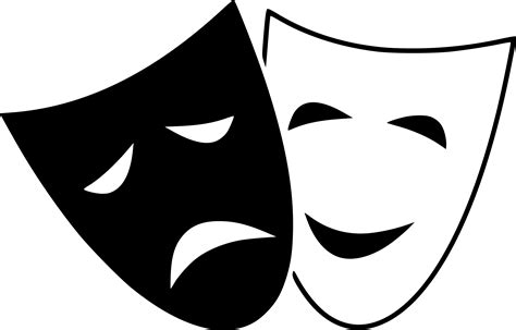 Tragedy Mask Theatre Comedy Clip Art Theater Png Download Free Transparent