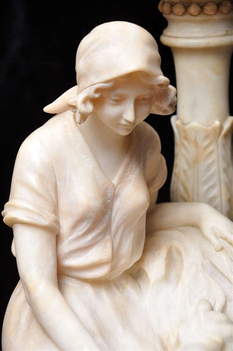 Neoclassical Alabaster Sculpture Lamp At 1stdibs