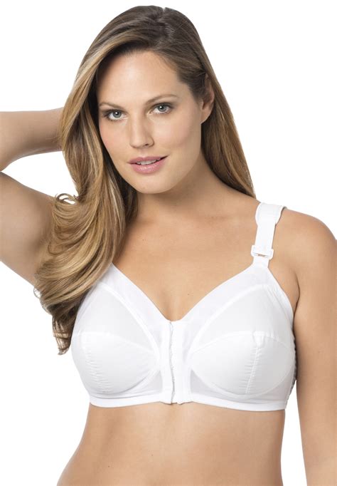 woven front hook bra by exquisite form® plus size front closure bras jessica london
