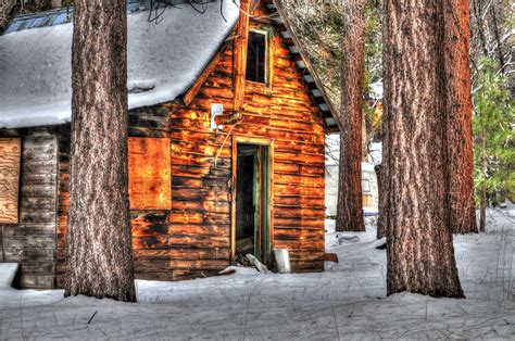 Log Cabin In Winter Free Stock Photo Public Domain Pictures