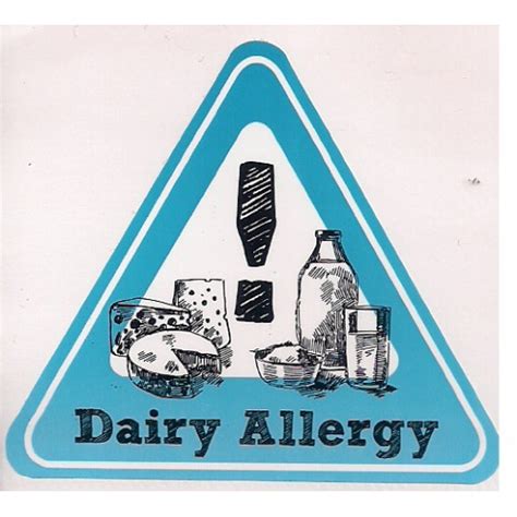 Milk Allergy Warning Sticker Allergies First Aid Montreal Safety