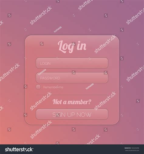 Vector Login Form Ui Element On Stock Vector Royalty Free 165225290
