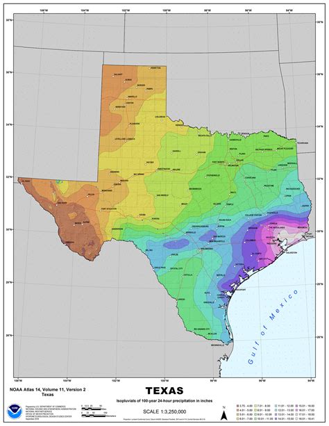 Atlas 14 Texas Rainfall Frequency Value Updates — Westward