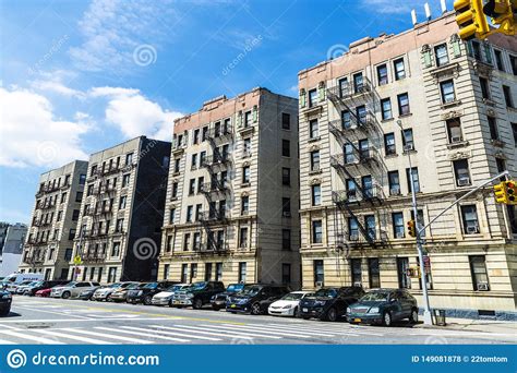 Old Typical Apartment Buildings In Harlem New York City Usa Editorial