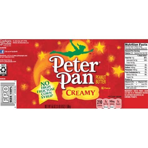30 Peter Pan Peanut Butter Nutrition Label Label Design Ideas 2020