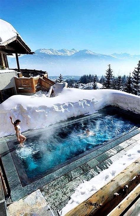 Hot Tub In The Snow Beautiful Travel Destinations Popular Honeymoon