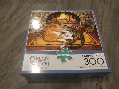 Charles Wysocki Cats All Burned Out 300 Large Piece Puzzle New Buffalo Games Ebay