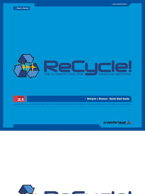 Recyclereason Quickstart Pdf Synthesizer Entertainment General