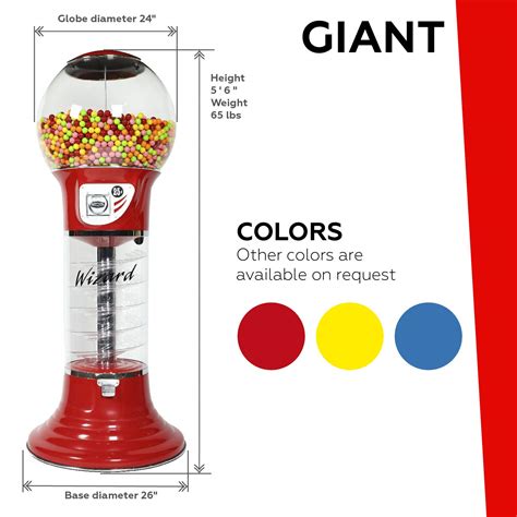 Buy Gumball Machine Giant 5 6 Set Up For 025 Gumballs 1 Inch Toys In