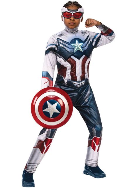 Deluxe Sam Wilson Captain America Costume Falcon Costume For Boys
